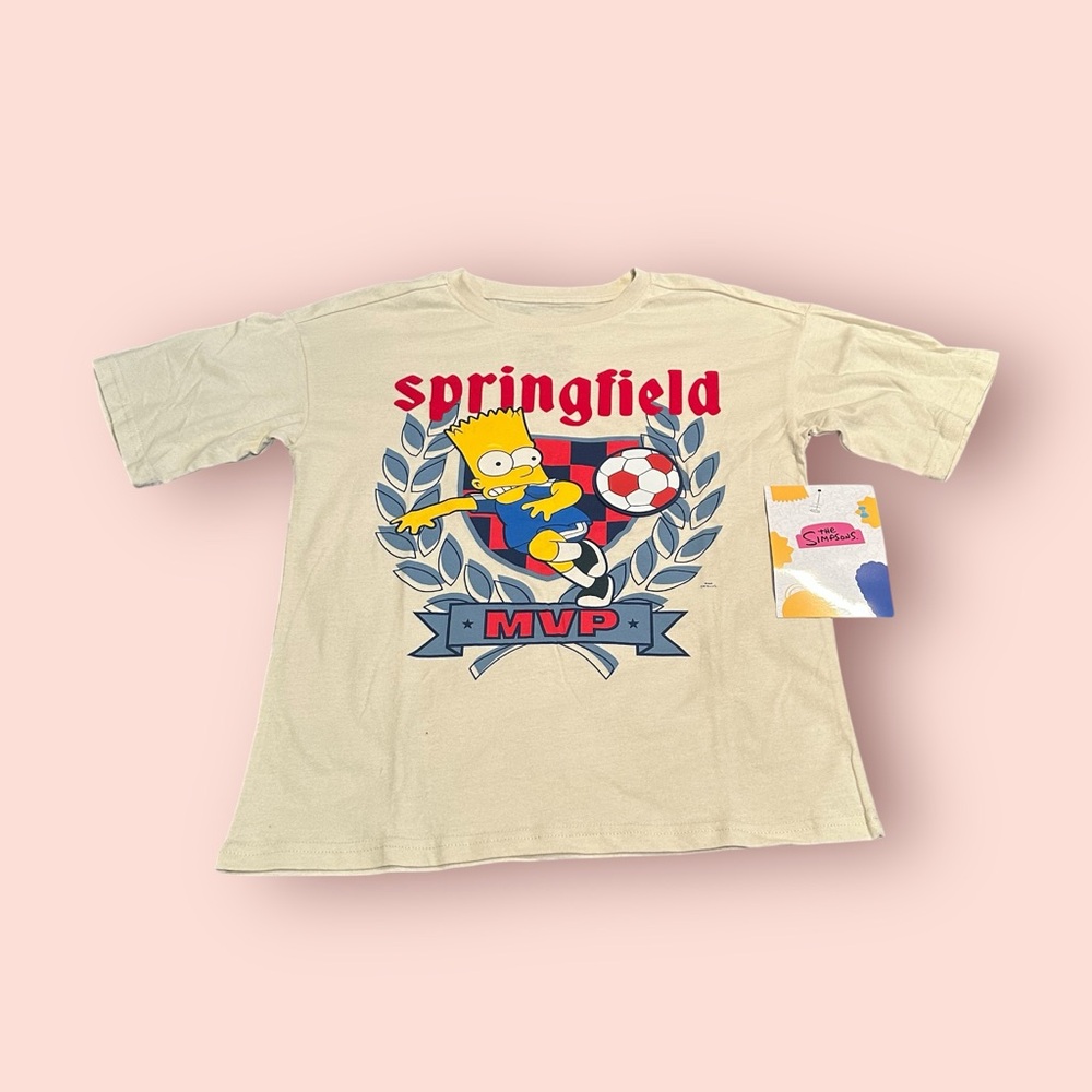 NWT The Simpsons Youth Bart Simpson Springfield MVP Soccer Shirt